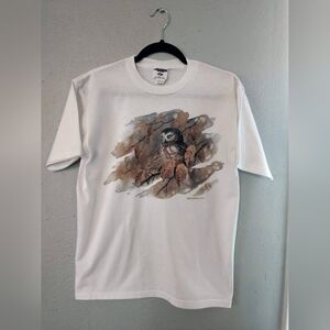 1996 Vintage watercolor owl t-shirt, size medium by Impulse Wear Inc.